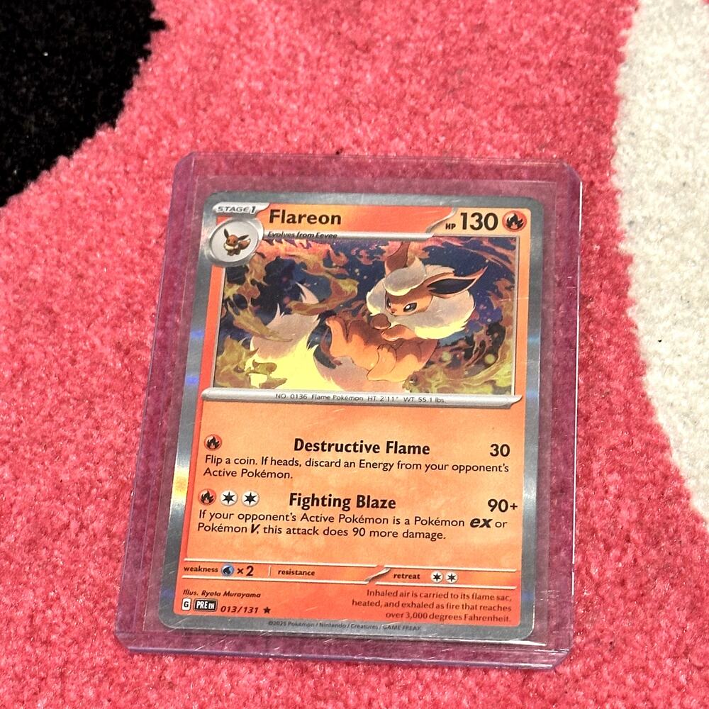 Flareon #13 – Pokémon Prismatic Evolutions – As Pictured